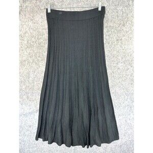 Lapis Maxi Skirt Black Black Women’s Size Large Knit Lined Elastic Waist
